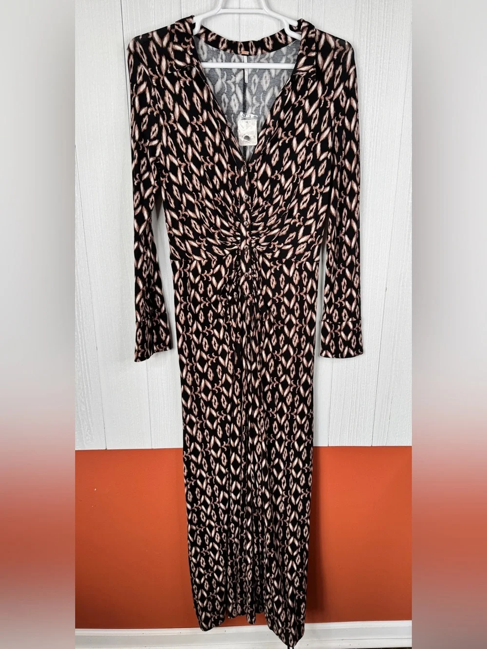 Free People Shayla Long Sleeve Wide Leg Jumpsuit